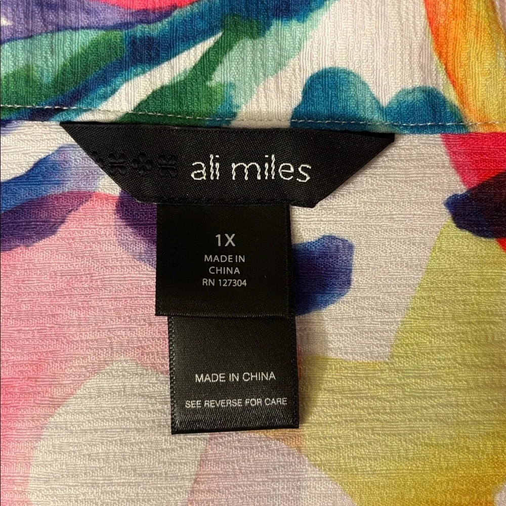 Ali Miles - Multicolor Abstract 3/4 Sleeve Jacket - Picture 3 of 8